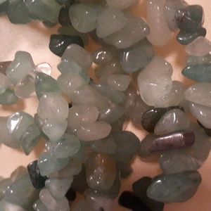 6 strand green adventurine gemstone necklace.